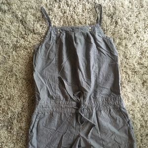 American Eagle Blue Stripe Romper